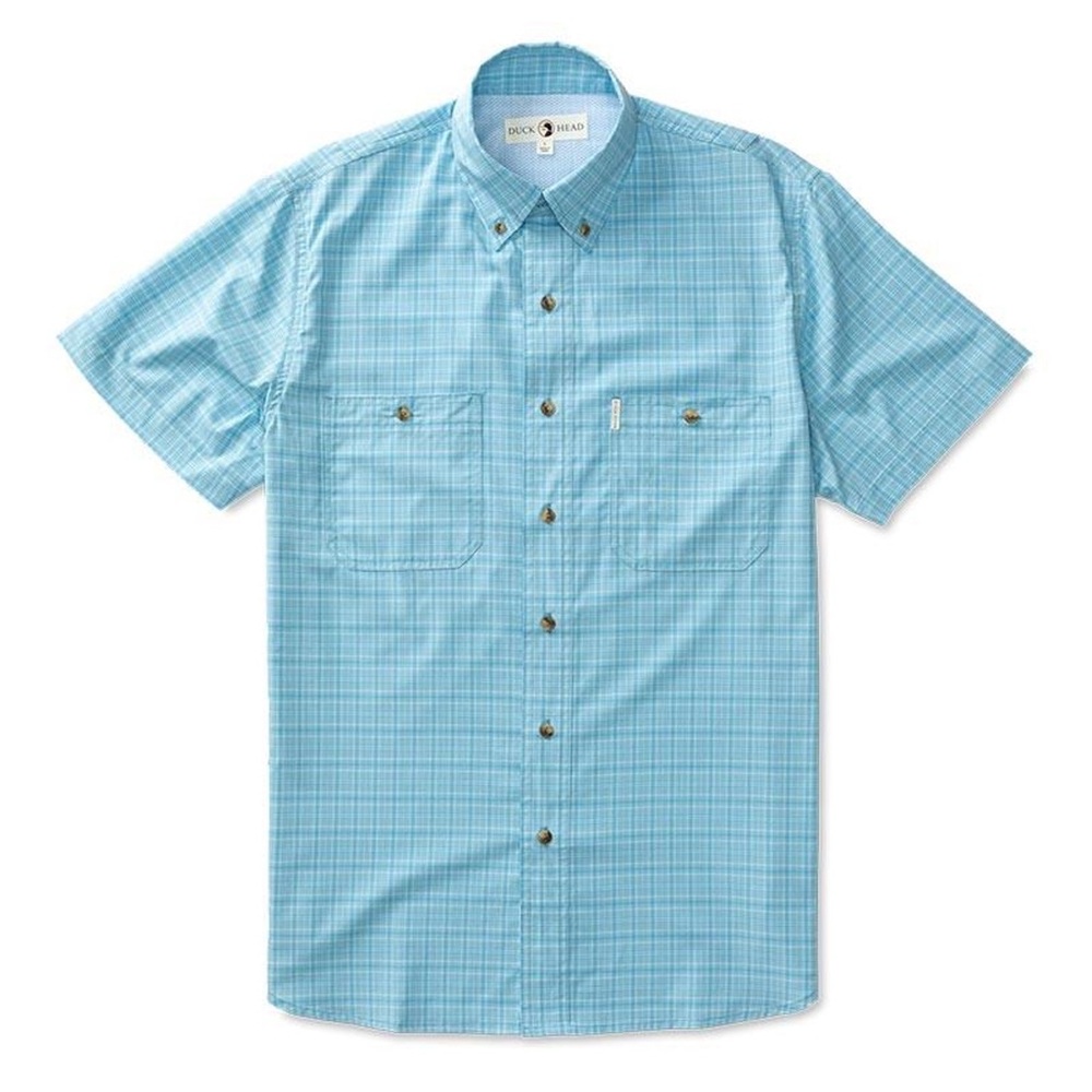 Duck Head Men's Howland Short Sleeve Plaid Guide Shirt Size XL